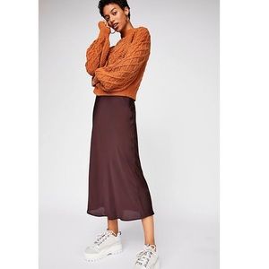 Free people normani bias cut skirt